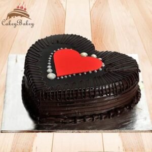 Heart Shape Chocolate Truffle Cake
