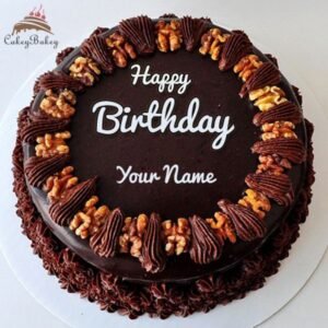 Walnut Chocolate Truffle Cake