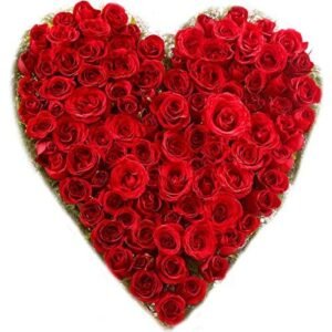 100 Roses Heart Shape Bouquet